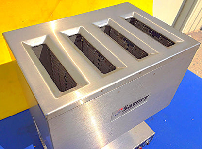 SAVORY POP DOWN COMMERCIAL BREAD TOASTER PD4 WATCH VIDEO FREE SHIP