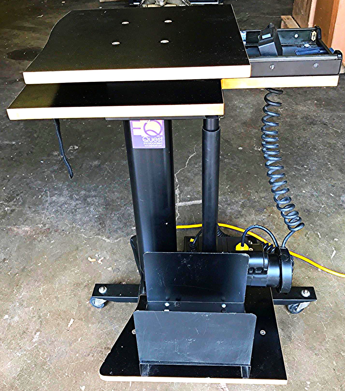 ERGOQUEST POWER COMPUTER WORKSTATION HILO DESK TABLE WHEELS WATCH VIDEO FREESHIP