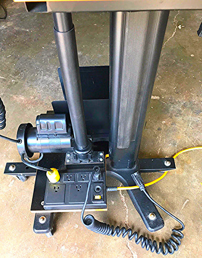 ERGOQUEST POWER COMPUTER WORKSTATION HILO DESK TABLE WHEELS WATCH VIDEO FREESHIP