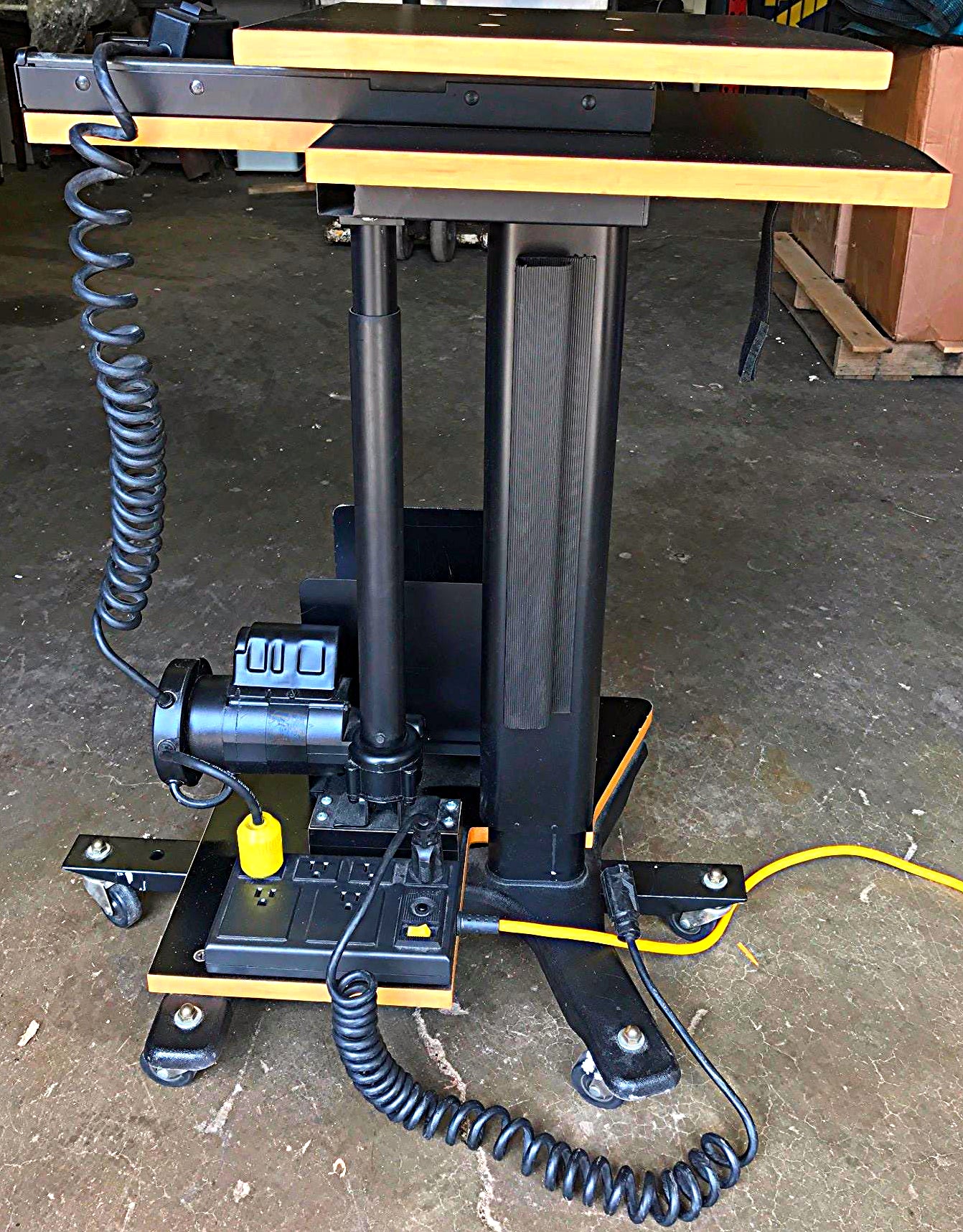 ERGOQUEST POWER COMPUTER WORKSTATION HILO DESK TABLE WHEELS WATCH VIDEO FREESHIP