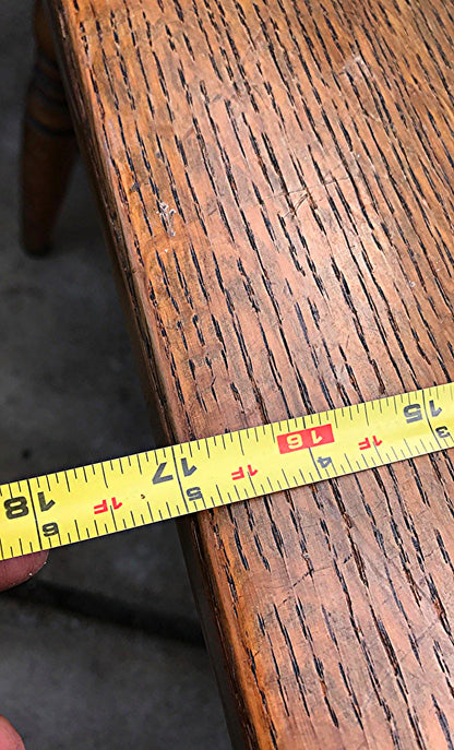 1928 1938 MARBLE & SHATTUCK Co. ANTIQUE OAK WINDSOR BENCH 6'ft x 38h FREE SHIP