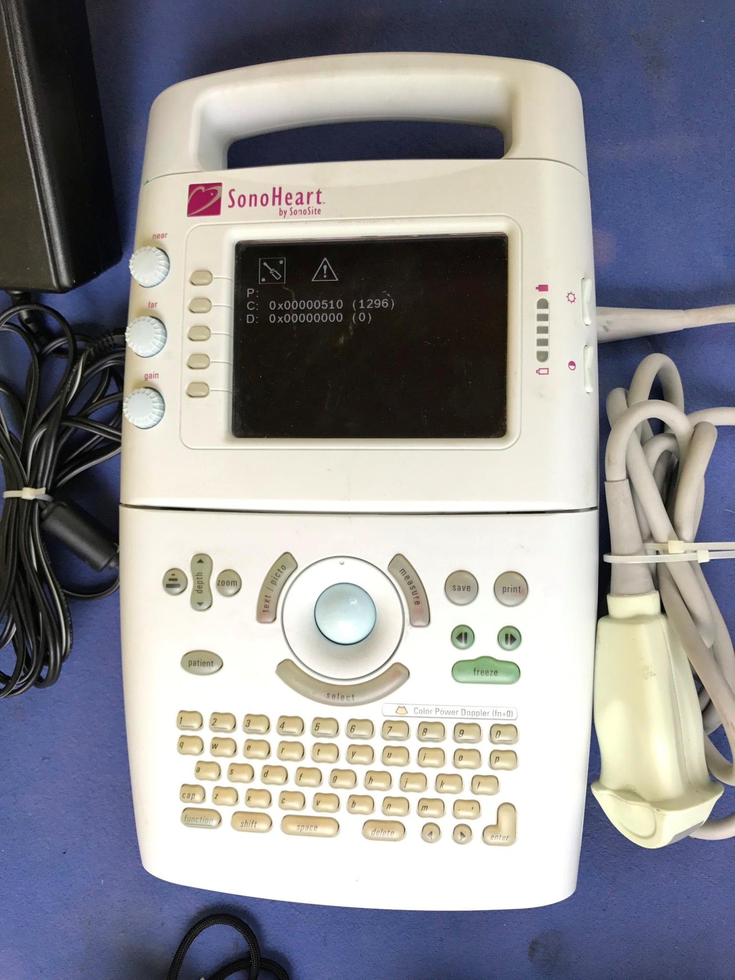 SONOVISION SONOHEART C15/4-2MHZ TRANSDUCER HAND ELECTROCARDIOGRAPHY WATCH VIDEO