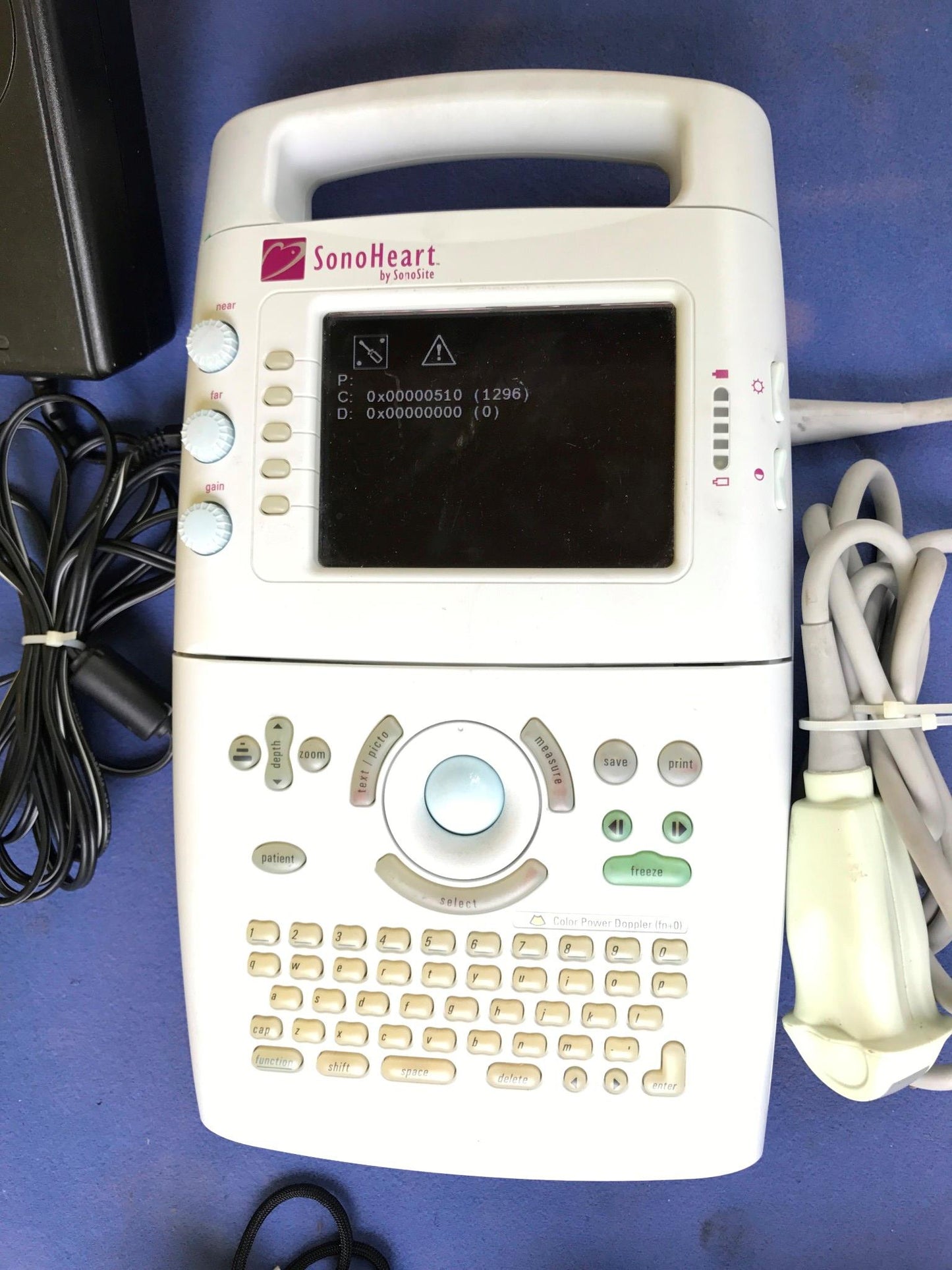 SONOVISION SONOHEART C15/4-2MHZ TRANSDUCER HAND ELECTROCARDIOGRAPHY WATCH VIDEO