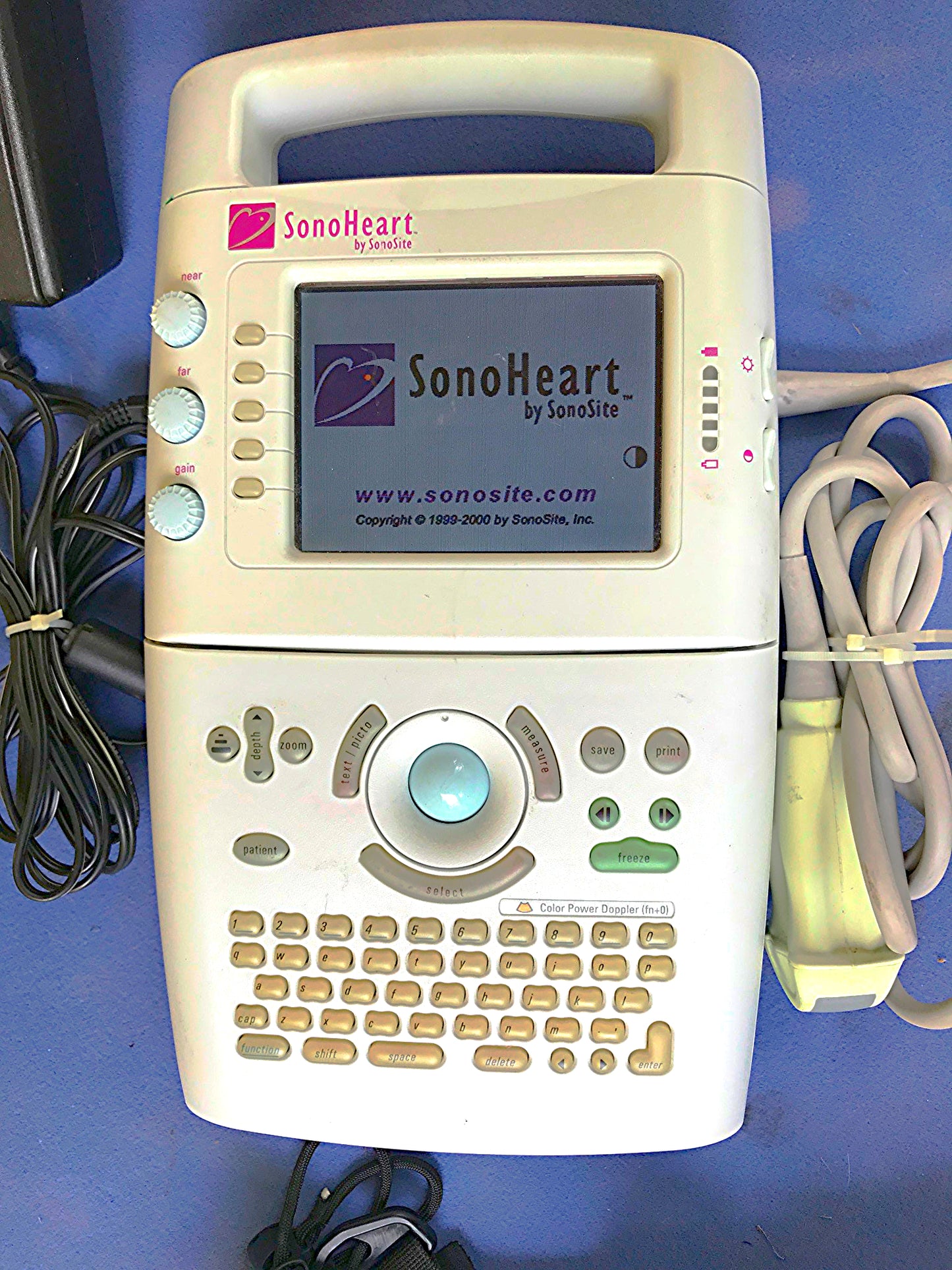 SONOVISION SONOHEART C15/4-2MHZ TRANSDUCER HAND ELECTROCARDIOGRAPHY WATCH VIDEO