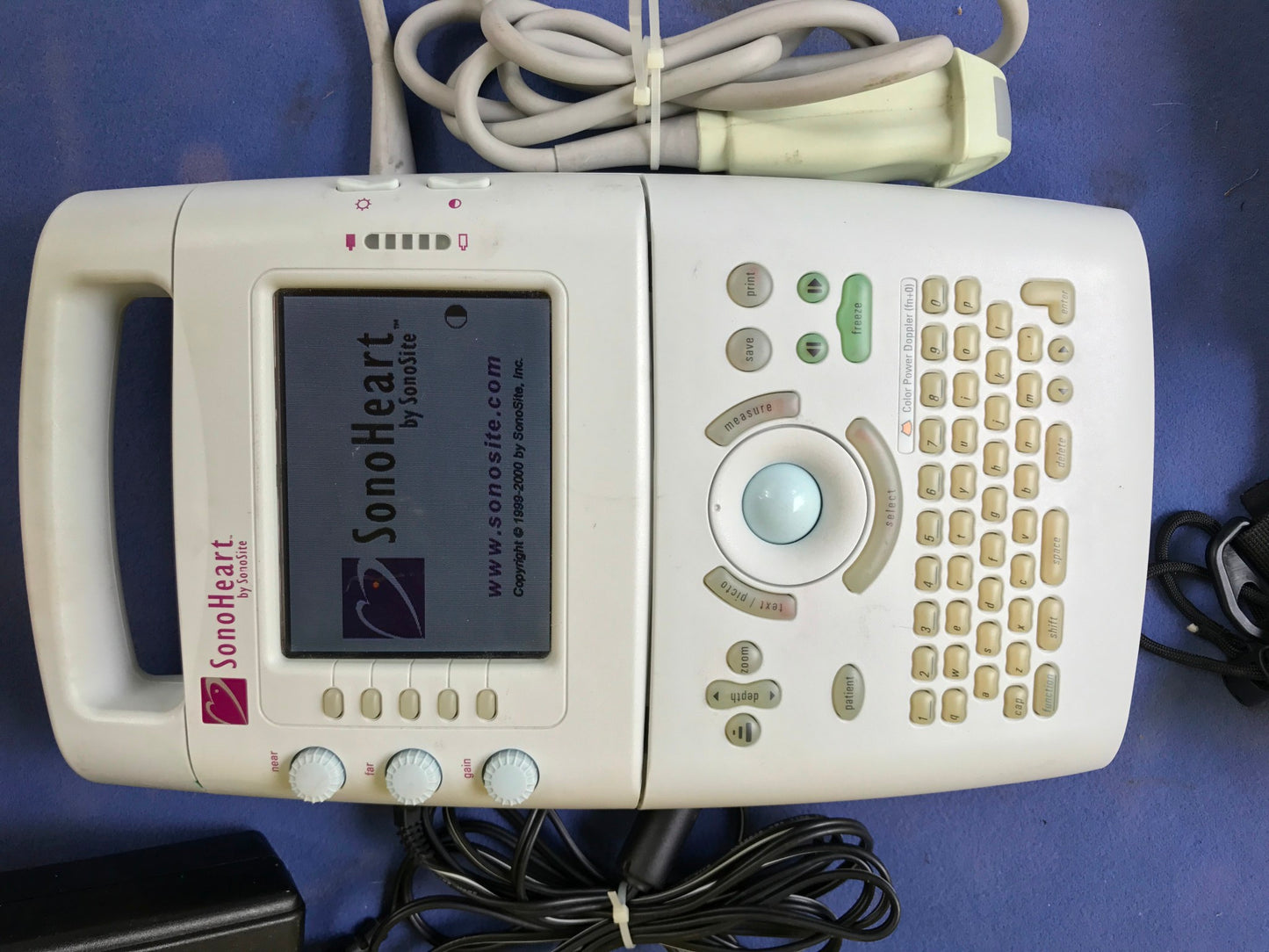 SONOVISION SONOHEART C15/4-2MHZ TRANSDUCER HAND ELECTROCARDIOGRAPHY WATCH VIDEO