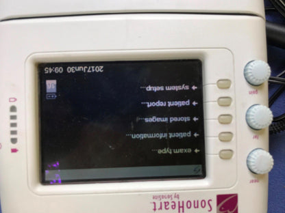 SONOVISION SONOHEART C15/4-2MHZ TRANSDUCER HAND ELECTROCARDIOGRAPHY WATCH VIDEO