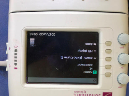 SONOVISION SONOHEART C15/4-2MHZ TRANSDUCER HAND ELECTROCARDIOGRAPHY WATCH VIDEO