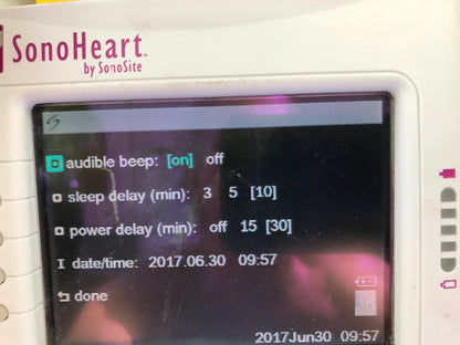 SONOVISION SONOHEART C15/4-2MHZ TRANSDUCER HAND ELECTROCARDIOGRAPHY WATCH VIDEO