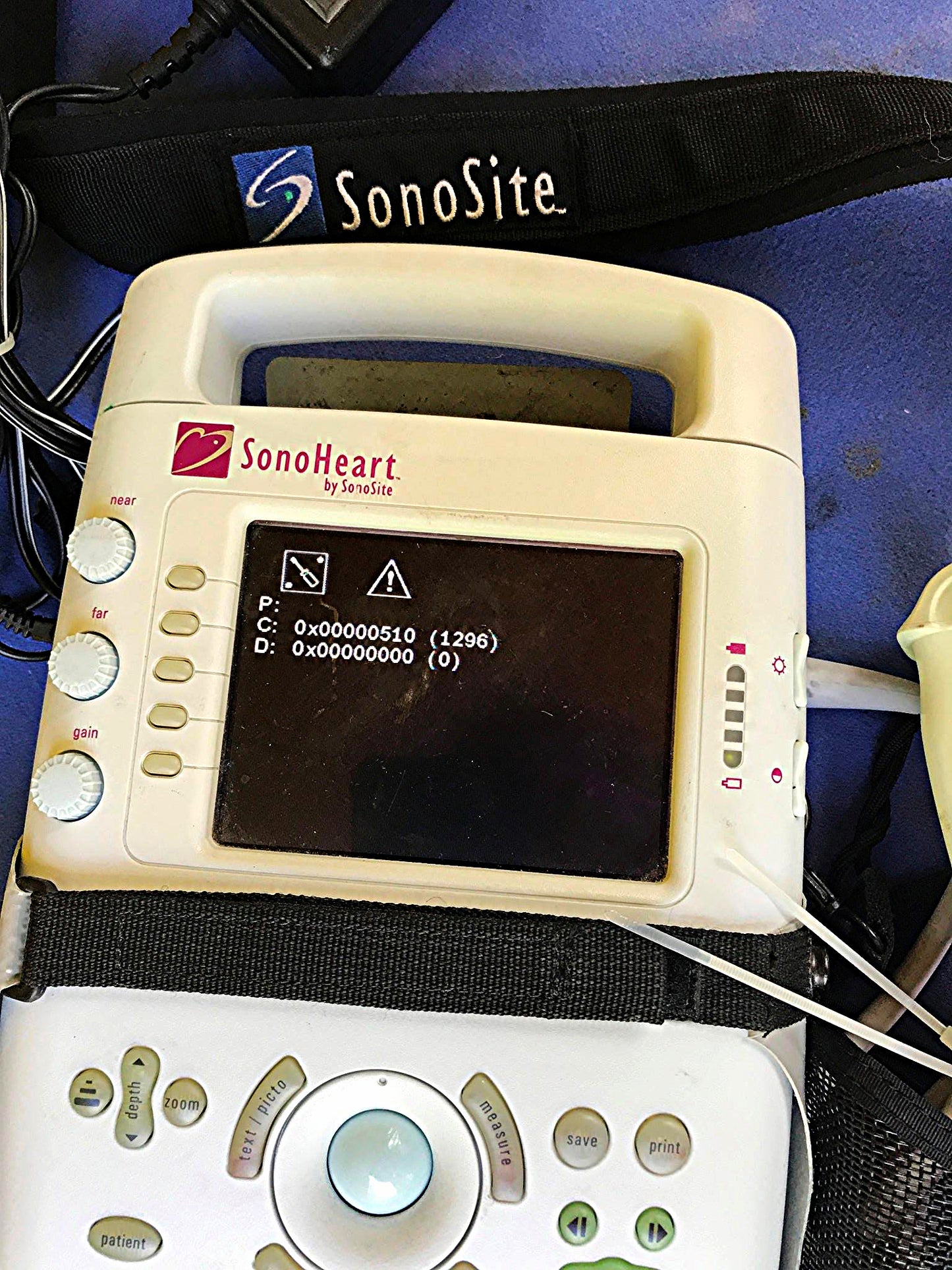 SONOVISION SONOHEART C15/4-2MHZ TRANSDUCER HAND ELECTROCARDIOGRAPHY WATCH VIDEO