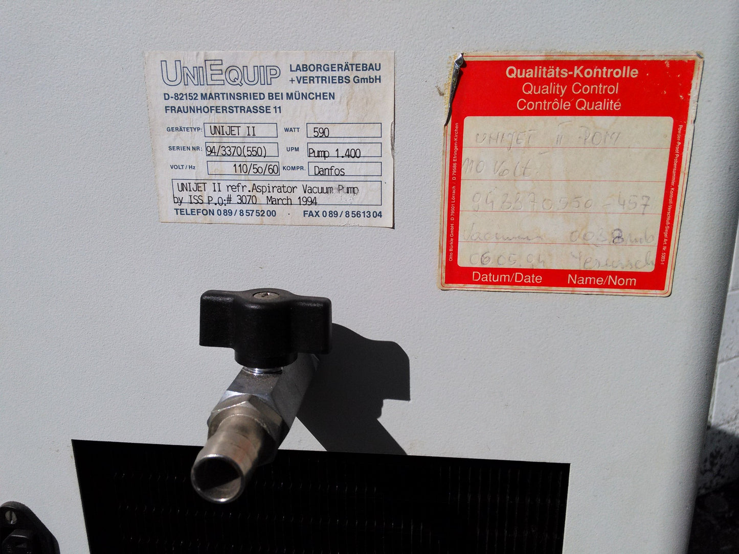 INTEGRATED SEPARATION SYSTEMS ISS-ENPROTECH UNIJET II REFRIGERATED ASPIRATOR