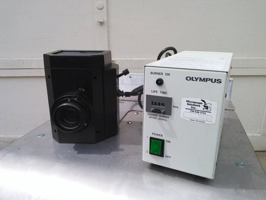 OLYMPUS BH2-RFL-T3 POWER SUPPLY with OLYMPUS U-LH100 Microscope Lamp 19V 100W