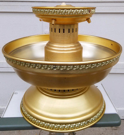 Hostess Anodized Aluminum Champagne 3 Gallon Beverage Fountain with Rope Trim