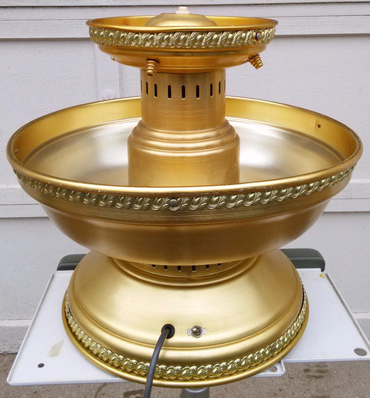 Hostess Anodized Aluminum Champagne 3 Gallon Beverage Fountain with Rope Trim