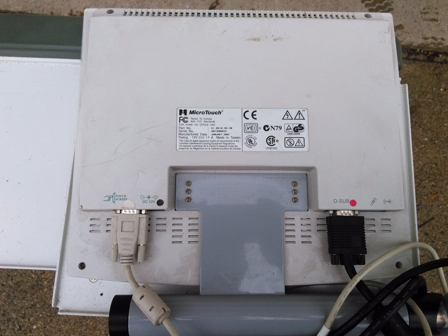 3M MICROTOUCH 41-9518-94-20 TFT LCD FLAT PANEL TOUCH SCREEN DISPLAY