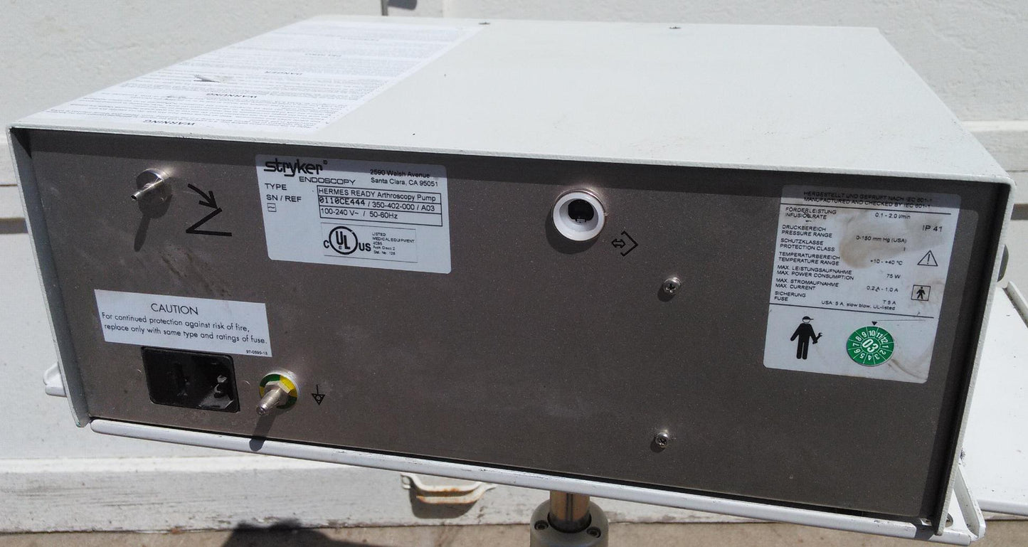 STRYKER ENDOSCOPY 350-402-000 HERMES READY ARTHROSCOPY PUMP