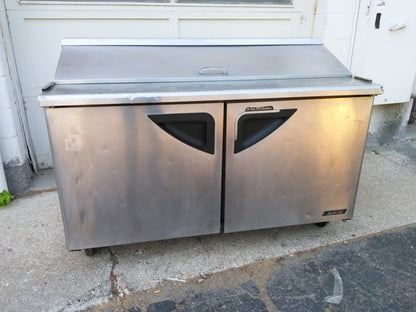 Turbo Air TWR-60SD 60" 16cf Commercial Worktop Cooler 2 Doors Stainless