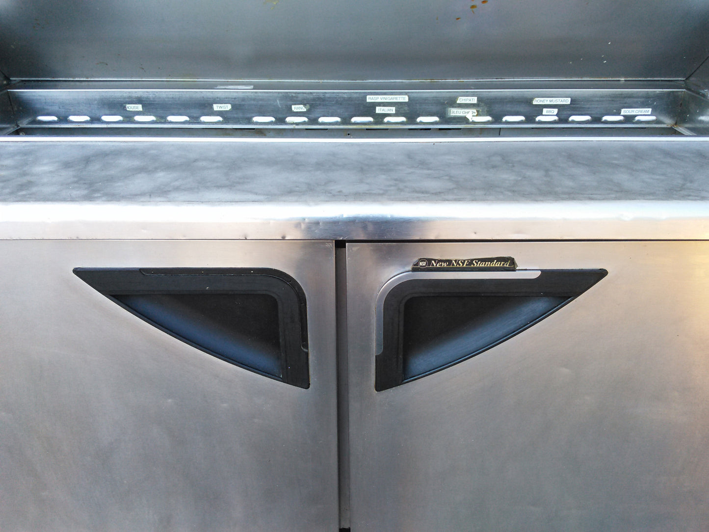 TURBO AIR TWR-60SD 60" 16cf Commercial Worktop Cooler 2 Doors Stainless