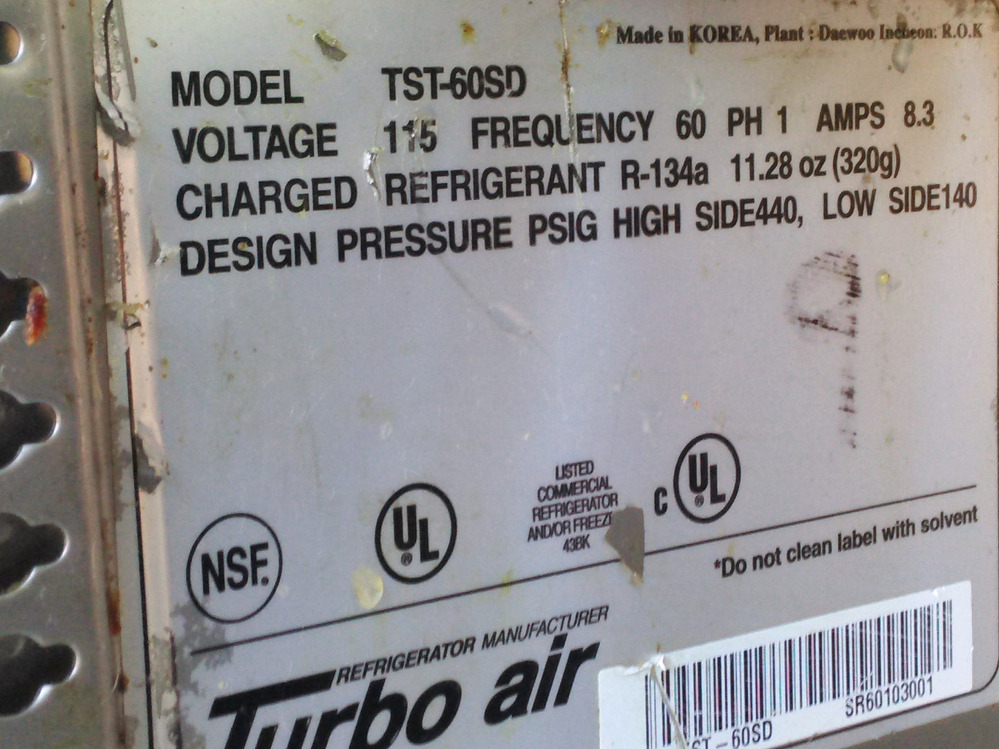 TURBO AIR TWR-60SD 60" 16cf Commercial Worktop Cooler 2 Doors Stainless