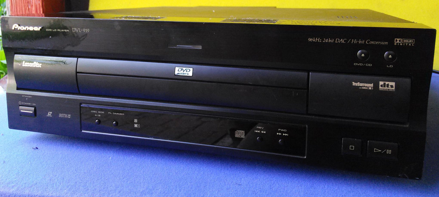 HIGH END PIONEER MODEL DVL-919 LASERDISC, DVD, CD VCD CDR PLAYER Tested/working