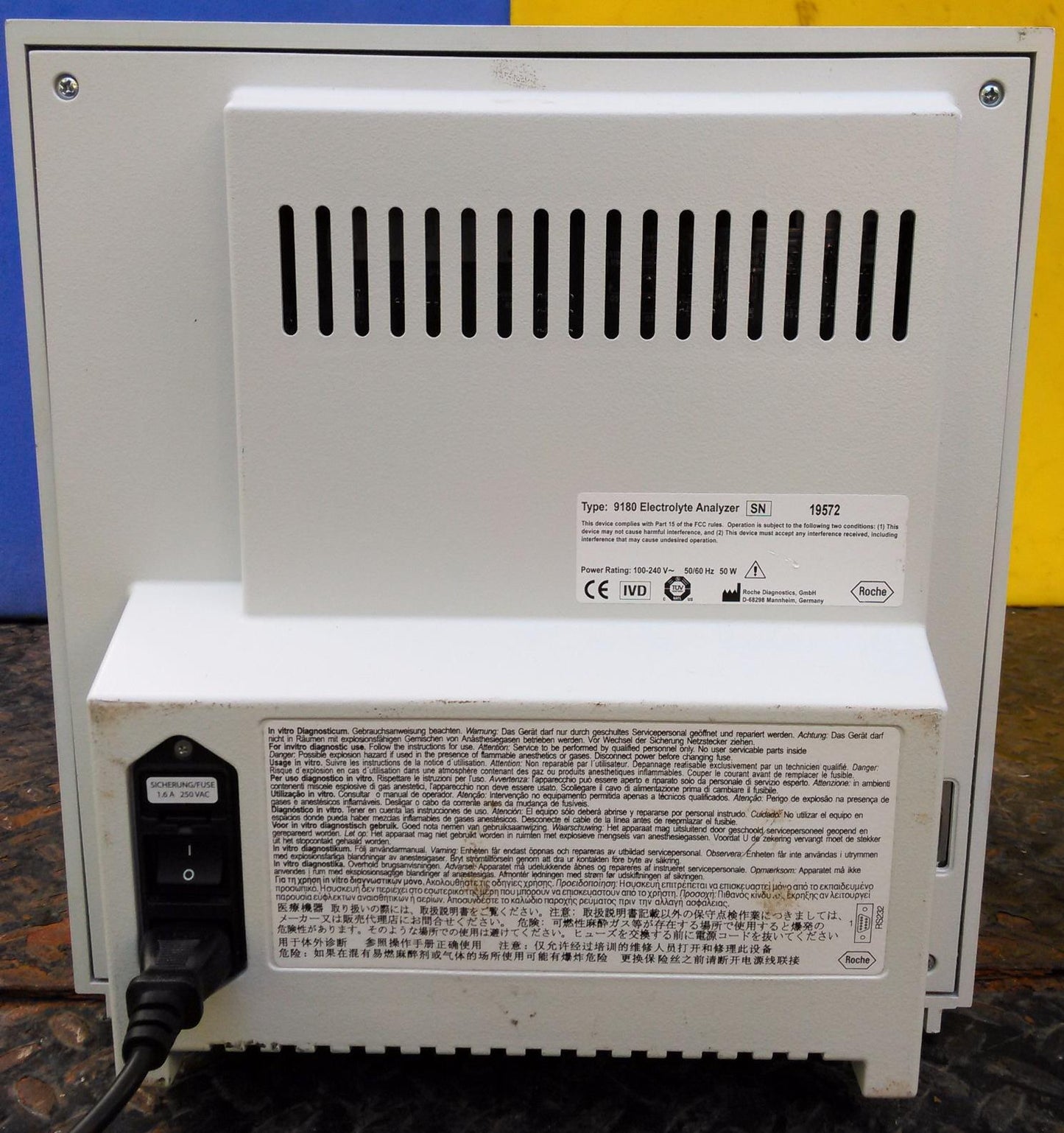 ROCHE TYPE 9180 ELECTROLYTE ANALYZER *no SnapPack *