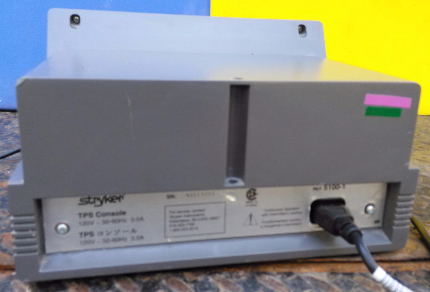 STRYKER TPS CONSOLE TOTAL PERFORMANCE SYSTEM TOUCH SCREEN Rev.3.3 SHAVER