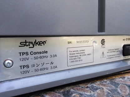 STRYKER TPS CONSOLE TOTAL PERFORMANCE SYSTEM TOUCH SCREEN Rev.3.3 SHAVER