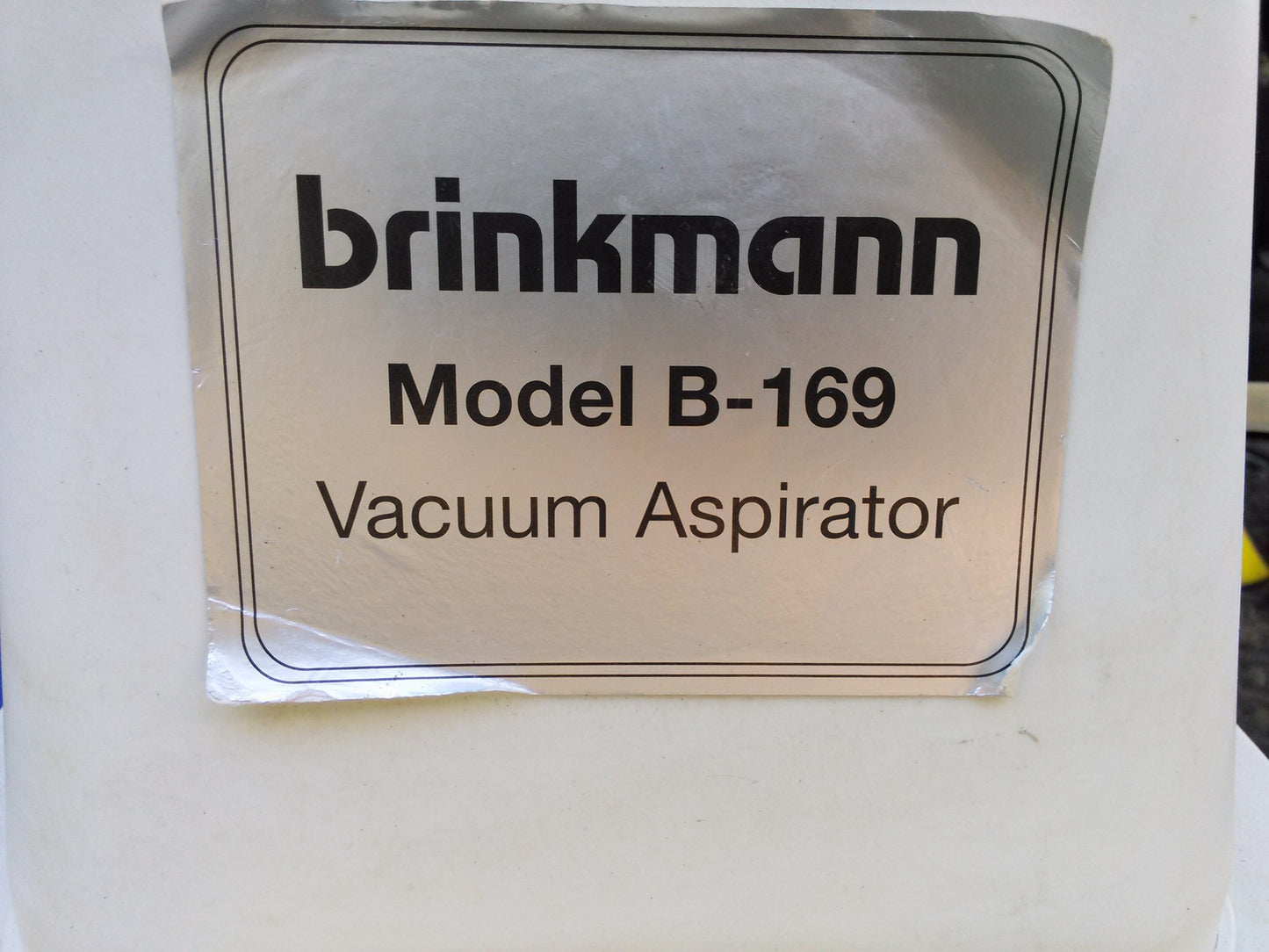 BRINKMANN MODEL B-169 VACUUM ASPIRATOR