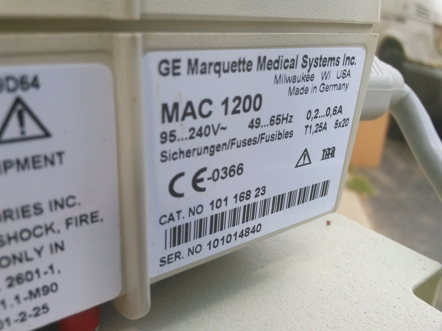 MARQUETTE 1200 EKG Resting ECG EKG w/ Module & Rolling Cart