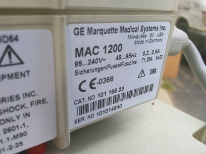 MARQUETTE 1200 EKG Resting ECG EKG w/ Module & Rolling Cart