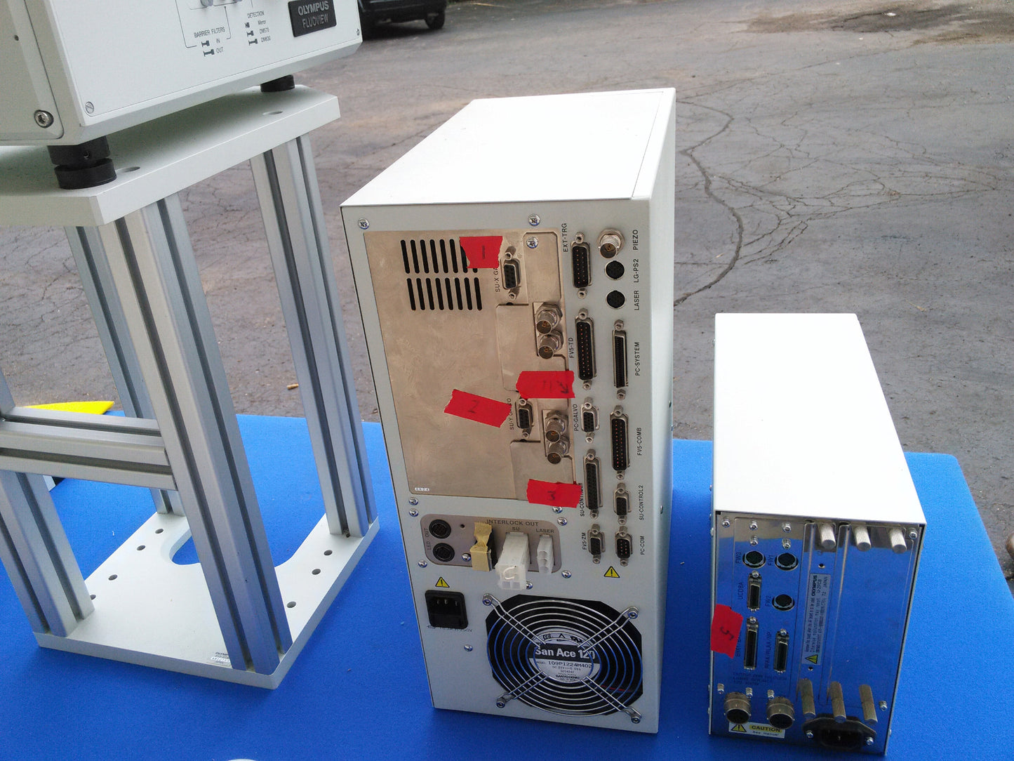 OLYMPUS BX61 WIF FLUOVIEW MICROSCOPE BX-UCB FV3-LVTWI FV300 FV5-PSU TW / U-IFFH