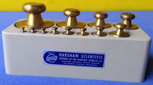 HARSHAW SCIENTIFIC COMPLETE SCALE BRASS WEIGHT SET