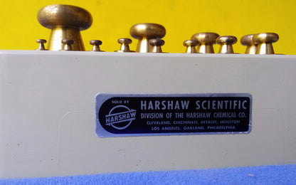 HARSHAW SCIENTIFIC COMPLETE SCALE BRASS WEIGHT SET