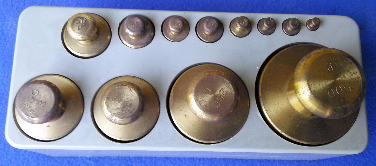 HARSHAW SCIENTIFIC COMPLETE SCALE BRASS WEIGHT SET