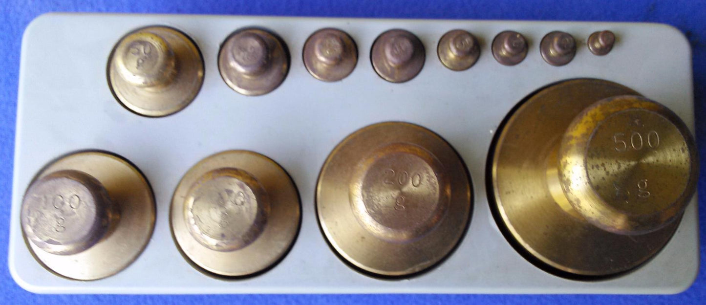HARSHAW SCIENTIFIC COMPLETE SCALE BRASS WEIGHT SET