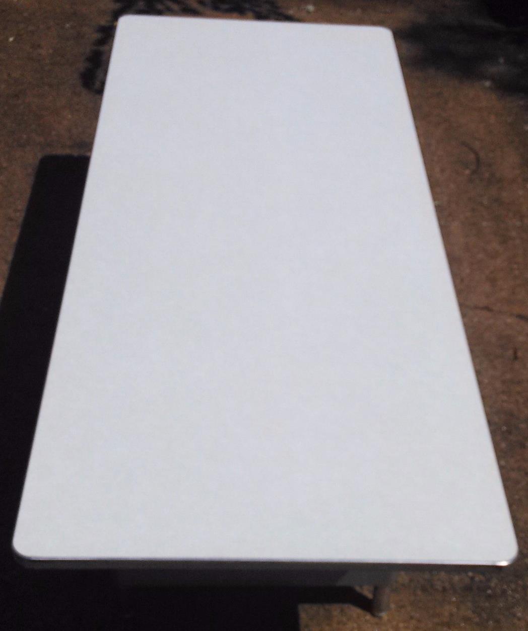 STEELCASE TANKER FORMICA TOP VINTAGE METAL MEETING TABLE 8feet w x 38"inch d