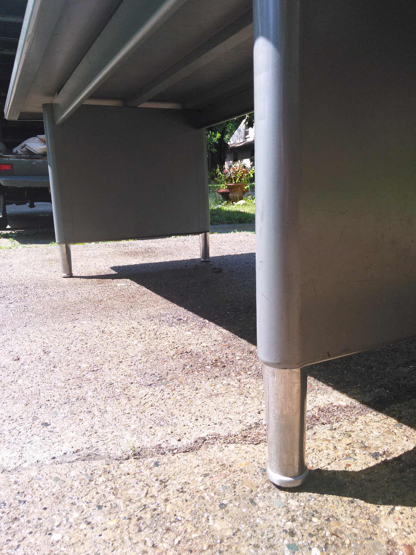 STEELCASE TANKER FORMICA TOP VINTAGE METAL MEETING TABLE 8feet w x 38"inch d