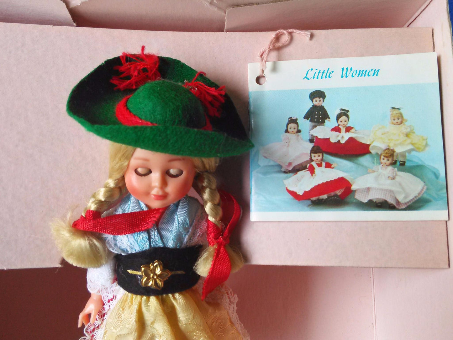 SOUVENIR DOLL from GERMANY with booklet LITTLE WOMEN / SOUND OF MUSIC BOX