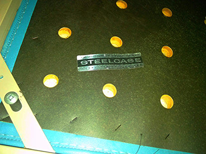 PAIR OF VINTAGE Retro 1960's TURQUOISE STEELCASE CHAIR MID CENTURY WOOD ARMCHAIR