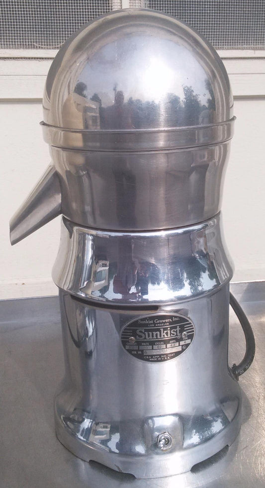 SUNKIST COMMERCIAL JUICER TYPE 6 115V ALL CHROME Vintage Citrus Orange Lemon