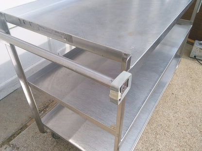 LAKESIDE IMPERIAL MODEL 559 LARGE HEVYDUTY STAINLESS STEEL UTILITY CART 3 SHELF
