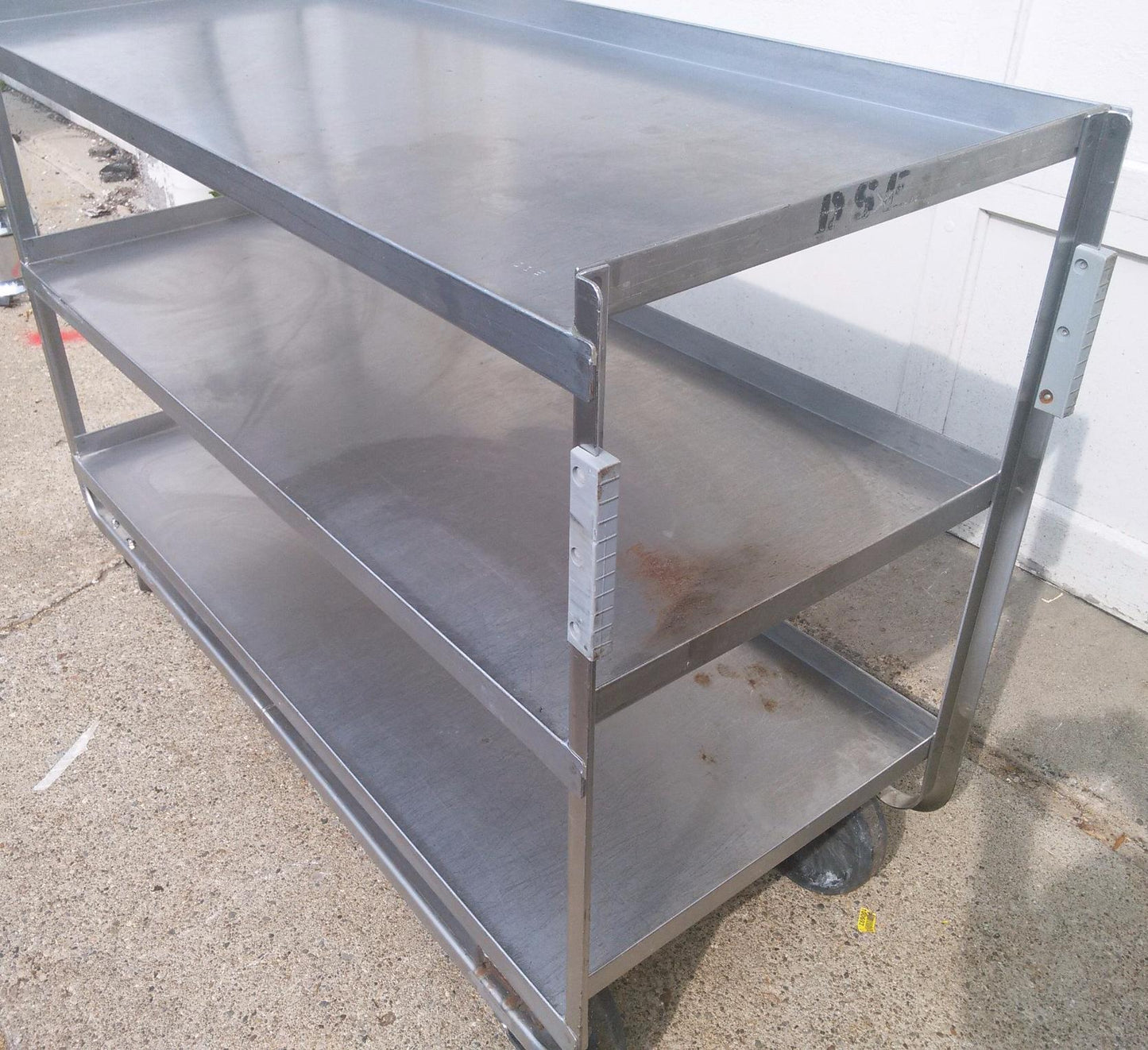 LAKESIDE IMPERIAL MODEL 559 LARGE HEVYDUTY STAINLESS STEEL UTILITY CART 3 SHELF