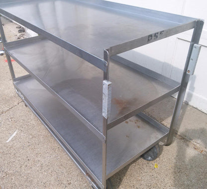 LAKESIDE IMPERIAL MODEL 559 LARGE HEVYDUTY STAINLESS STEEL UTILITY CART 3 SHELF