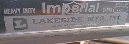 LAKESIDE IMPERIAL MODEL 559 LARGE HEVYDUTY STAINLESS STEEL UTILITY CART 3 SHELF