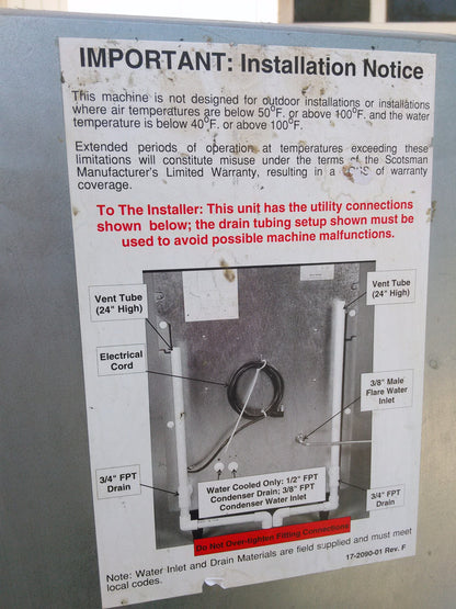 SCOTSMAN MODEL AFE4241-1A Self Contained AIR COOLED FLAKE ICE MACHINE