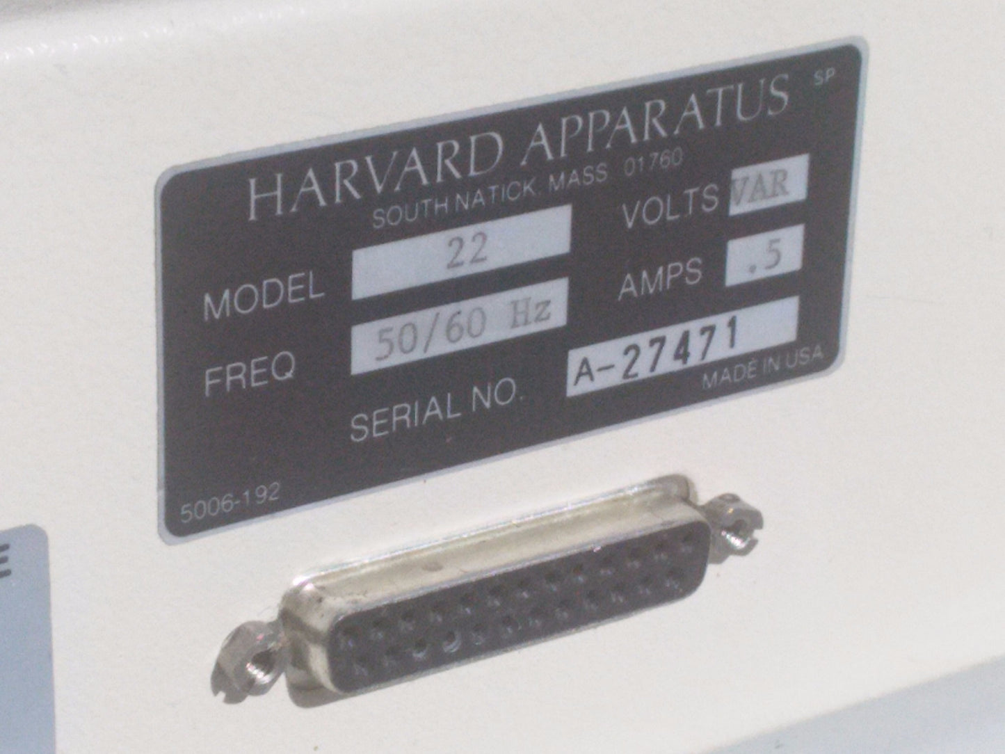 HARVARD APPARATUS SYRINGE INFUSION PUMP MODEL 22 FOR PARTS
