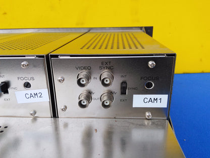 SONY PVM-4B1U Quad 4" BLACK WHITE Analog LCD Monitor Panel Rack Working Perfect