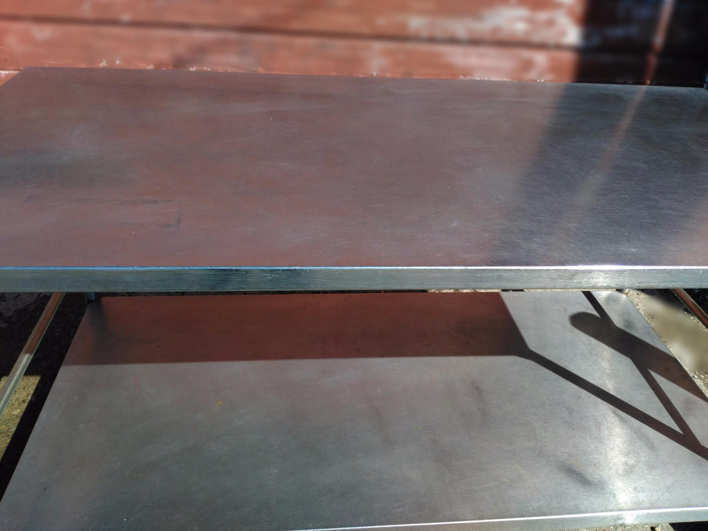 STAINLESS STEEL CART PREP TABLE WHEELS Under TRAY 72wx36dx35h LAB KITCHEN VET