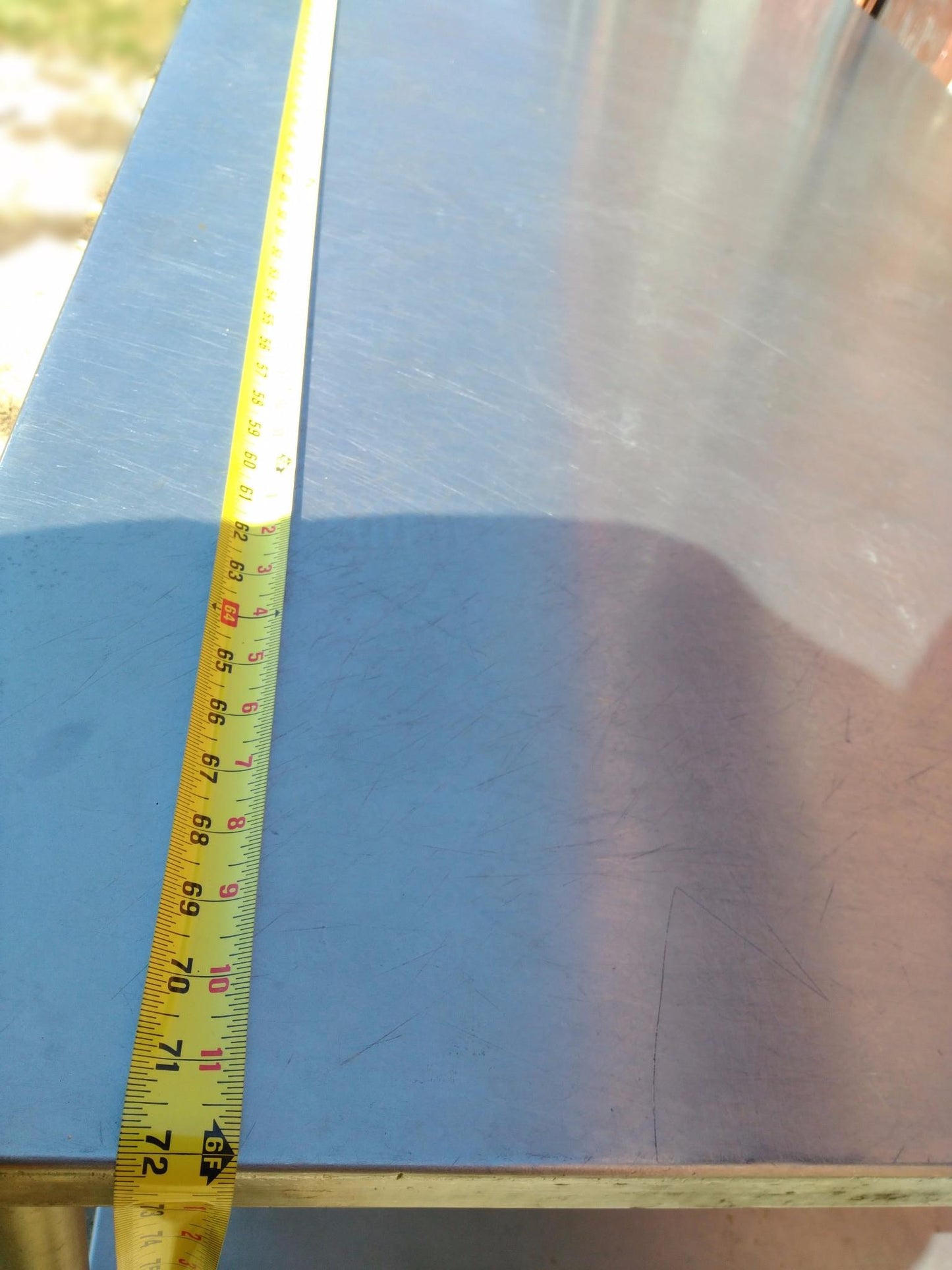 STAINLESS STEEL CART PREP TABLE WHEELS Under TRAY 72wx36dx35h LAB KITCHEN VET