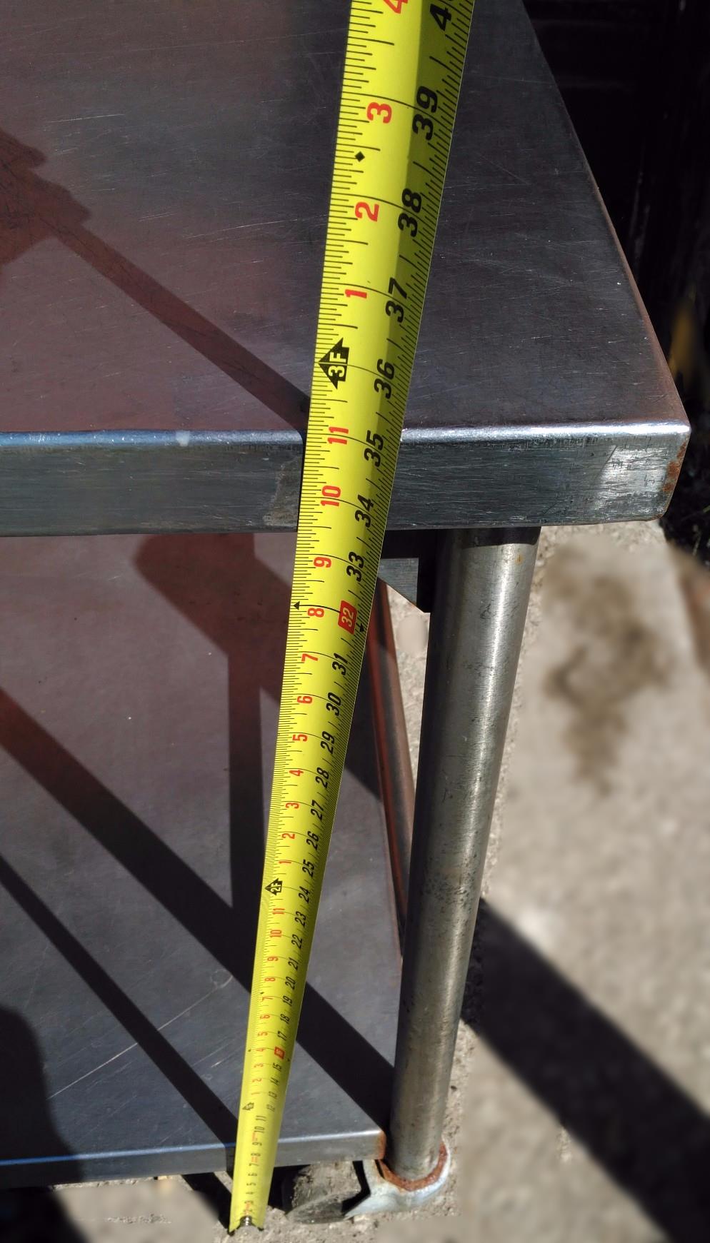 STAINLESS STEEL CART PREP TABLE WHEELS Under TRAY 72wx36dx35h LAB KITCHEN VET