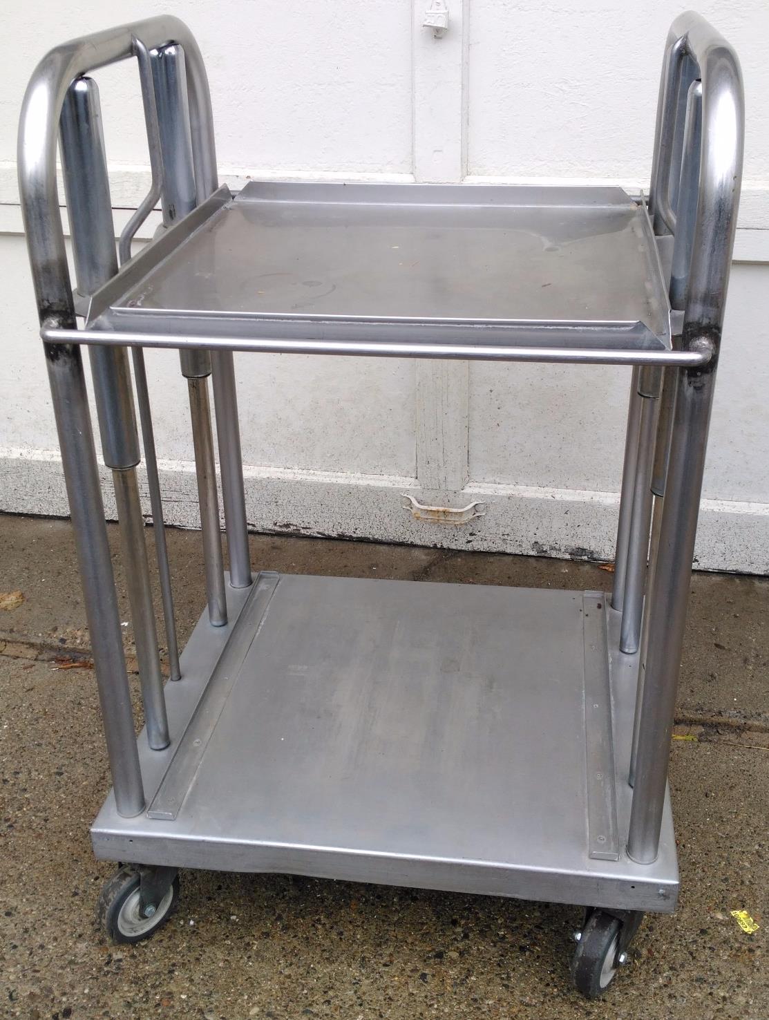 DINEX Open Single Solid Shelf Tray Dispenser 23.5"x38.5"x22.5" Stainless KITCHEN